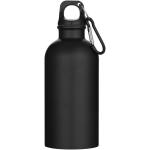 Oregon 400 ml matte RCS-zertifizierte einwandige Trinkflasche aus recyceltem Edelstahl mit Karabinerhaken Schwarz