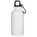 Oregon 400 ml sublimation RCS recycled single wall stainless steel water bottle with carabiner White