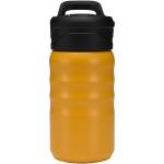 Knox 350 ml RCS recycled double wall stainless steel sport bottle with flip straw Yellow