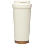 Hampton 480 ml RCS recycled stainless steel double wall vacuum insulated tumbler Cream