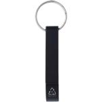 Tao RCS recycled aluminium bottle and can opener with keychain Black