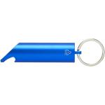 Flare RCS recycled aluminium IPX LED light and bottle opener with keychain Dark blue