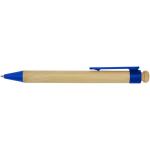 Rattan bamboo and recycled plastic ballpoint pen (black ink) Aztec blue