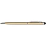 Ore aluminium ballpoint pen with stylus (blue ink) Champagne