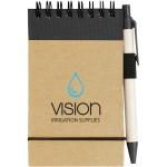 Zuse A7 recycled jotter notepad with pen, nature Nature,black