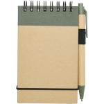 Zuse A7 recycled jotter notepad with pen Heather green