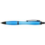 Nash recycled plastic ballpoint pen with black trims (black ink) Aqua