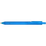 Niove recycled plastic soft cover notebook and ballpoint pen set (blue ink) Aztec blue