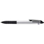 Trine 3-ink RCS recycled ballpoint pen with stylus Silver/black