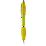 Nash ballpoint pen with coloured barrel and grip Yellow