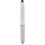 Xenon stylus ballpoint pen with LED light White/silver