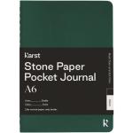 Karst® A6 stone paper softcover pocket journal - blank Dark green