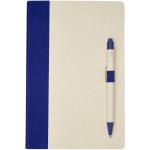 Dairy Dream A5 size reference recycled milk cartons notebook and ballpoint pen set Aztec blue