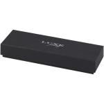 Lucetto recycled aluminium ballpoint and rollerball pen gift set (black ink) Black