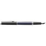 Hemisphere colour blocking fountain pen with palladium trim (blue ink), blue Blue,black