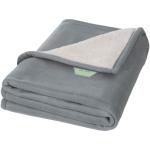 Springwood Decke aus weichem Fleece und Sherpa-Plaid Grau