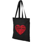 Carolina 100 g/m² cotton tote bag 7L Black