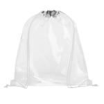 Lancaster transparent drawstring bag 5L, white White,transparent