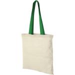 Nevada 100 g/m² cotton tote bag coloured handles 7L 