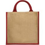 Chennai jute tote bag 16L, nature Nature,red