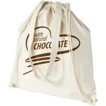 Eliza 240 g/m² cotton drawstring bag 6L Nature