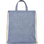 Pheebs 210 g/m² recycled drawstring bag 6L Heather Blue