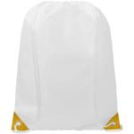 Oriole drawstring bag with coloured corners 5L White/yellow