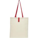 Nevada 100 g/m² cotton foldable tote bag 7L, nature Nature,red