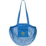 Pune 100 g/m² GOTS organic mesh cotton tote bag 6L Midnight Blue