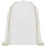 Oregon 140 g/m² cotton drawstring bag 5L White