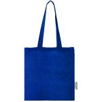 Madras 140 g/m2 GRS recycled cotton tote bag 7L Dark blue