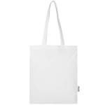 Madras Blend 140 g/m² Tragetasche aus GRS-recycelter Baumwolle 7L Weiß