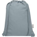 Oregon Blend 140 g/m² GRS-recycelter Turnbeutel 5 L Grau