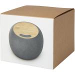 Ecofiber bamboo/RPET Bluetooth® speaker and wireless charging pad Gray