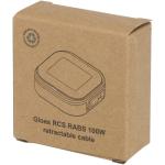 Gloas Aufrollbares 5 in 1 Kabel aus Recyclingmaterial mit Datensynchronisierung und 100 W Schnellladefunktion sowie Smartphone Toolkit Schwarz