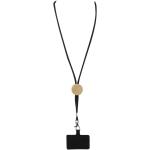 Adhab smartphone lanyard with bamboo details Black