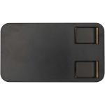 Alfirk recycled plastic foldeable desk phone stand with bamboo details Black