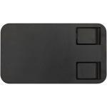 Alhena Klappbare Smartphonehalterung aus recyceltem Kunststoff mit Metallständer für den Schreibtisch Schwarz