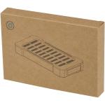 Altair 5000 mAh 10W recycled plastic rugged solar power bank with built-in torch Black