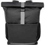 Aqua 15" GRS recycled water resistant roll-top bike bag 20L Black