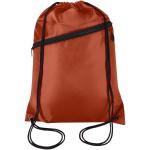 Oriole RPET drawstring bag with zipped front pocket 5L Brick