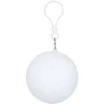 Fog poncho in round plastic container with carabiner White