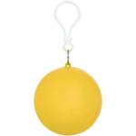 Fog poncho in round plastic container with carabiner Yellow
