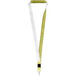 Isla 1 Meter RPET Sublimation Lanyard mit Sicherheitsverschluss Gelb/schwarz