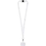 Addie RPET Sublimation Lanyard mit Telefonhalterung und Sicherheitsverschluss, schwarz/weiss Schwarz/weiss | 15mm
