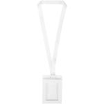 Kord Lanyard mit Papierausweishalter, weiß Weiß | 20mm