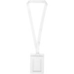 Kord RPET Lanyard mit Papieranhänger, weiß Weiß | 20mm