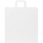 Kraftpapiertasche 80-90 g/m² mit flachen Griffen – XL Weiß