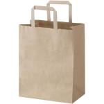 Kraft 80 g/m² Papiertasche mit flachen Griffen – 25 × 15 × 32 cm Natur