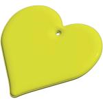 RFX™ H-16 leichter, reflektierender PVC-Anhänger Herz Neongelb